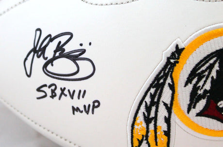 Williams/Riggins/Rypien Autographed Washington Redskins Logo Football w/SB MVP-Beckett W Hologram