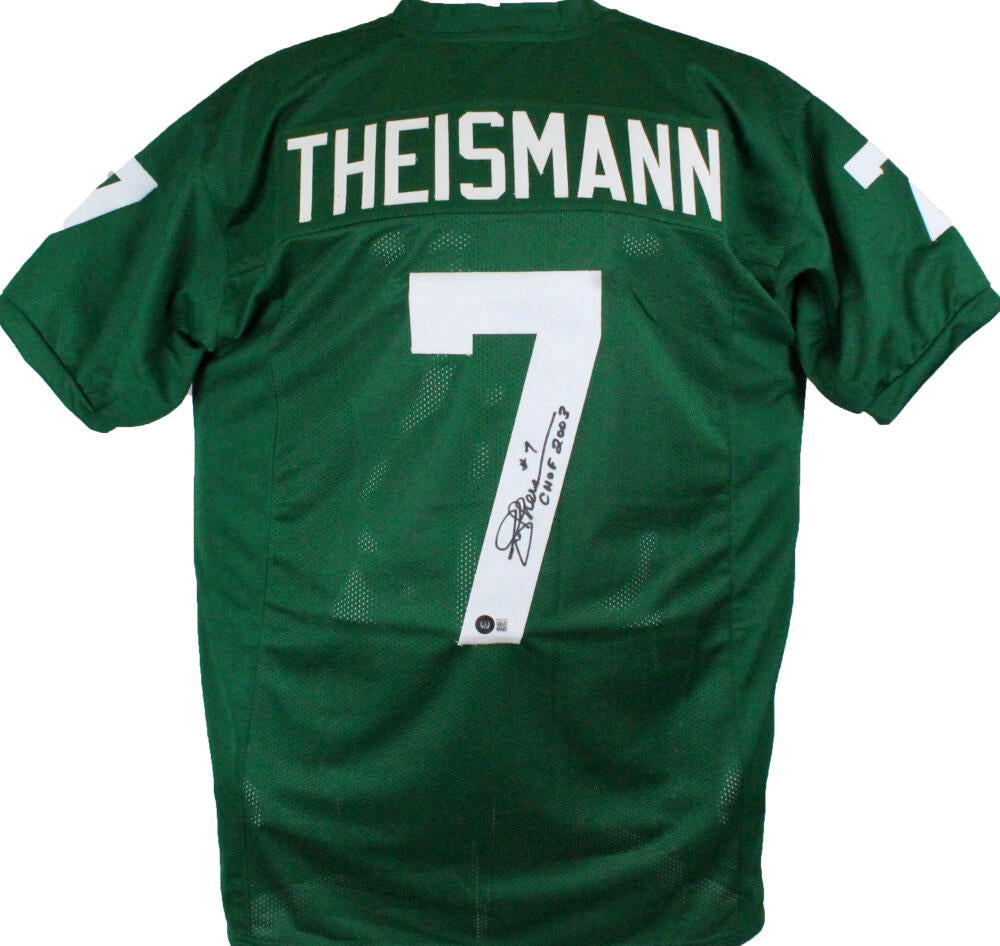 Joe Theismann Autographed Green College Style Jersey w/HOF-Beckett W Hologram *Black