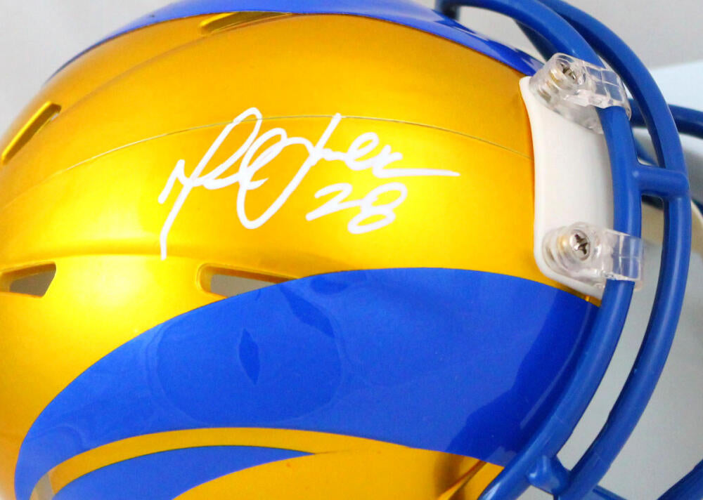 Marshall Faulk Autographed St. Louis Rams Flash Speed Mini Helmet-Beckett W Hologram *White