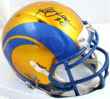 Marshall Faulk Autographed St. Louis Rams Flash Speed Mini Helmet-Beckett W Hologram *Black