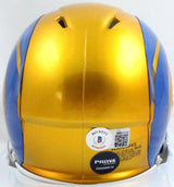 Marshall Faulk Autographed St. Louis Rams Flash Speed Mini Helmet-Beckett W Hologram *Black