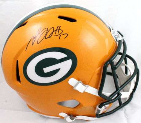 Davante Adams Autographed Green Bay Packers F/S Speed Helmet-Beckett W Hologram *Black Image 1