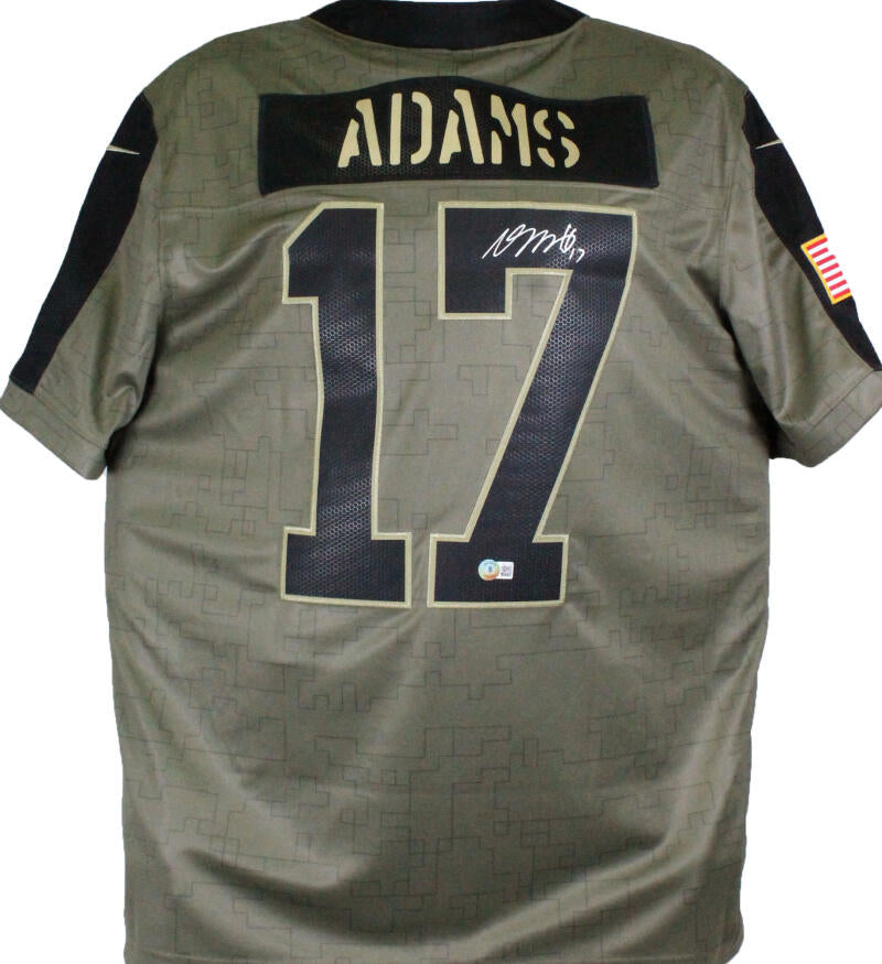 Davante Adams GB Packers Autographed Nike 2021 Salute To Service Limited Player Jersey-Beckett W Hologram
