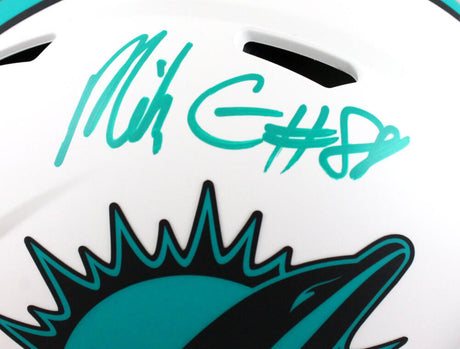 Mike Gesicki Autographed Dolphins F/S Lunar Speed Authentic Helmet-Beckett W Hologram *Teal Image 2