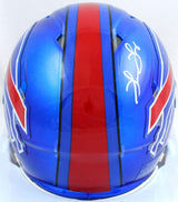 Thurman Thomas Autographed Buffalo Bills Flash Speed Mini Helmet-Beckett W Hologram *White