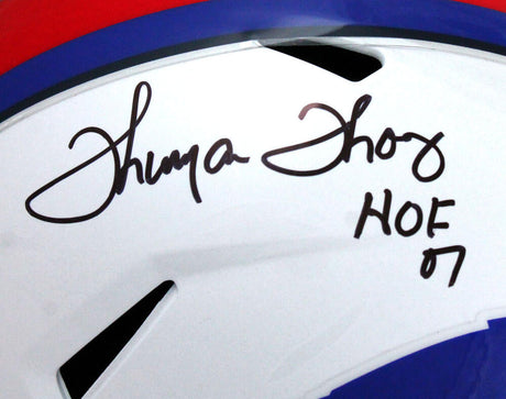 Thurman Thomas Autographed Buffalo Bills F/S Speed Helmet- JSA W Auth *Black Image 2