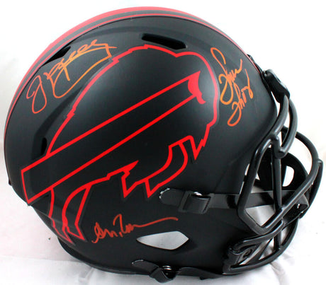 Kelly/Reed/Thomas Autographed Buffalo Bills F/S Eclipse Helmet - JSA W Auth *Red Image 1