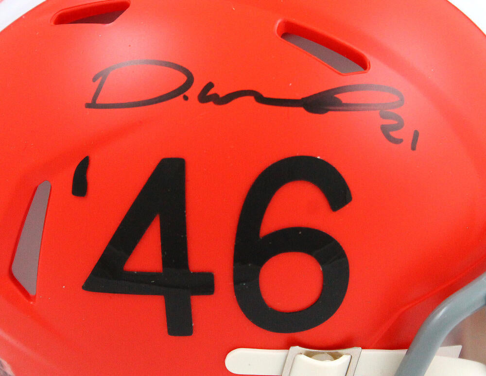 Denzel Ward Autographed Cleveland Browns 1946 Speed Mini Helmet-Beckett W Hologram Image 2