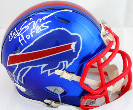 OJ Simpson Autographed Buffalo Bills Flash Speed Mini Helmet w/HOF- JSA W *White Image 1