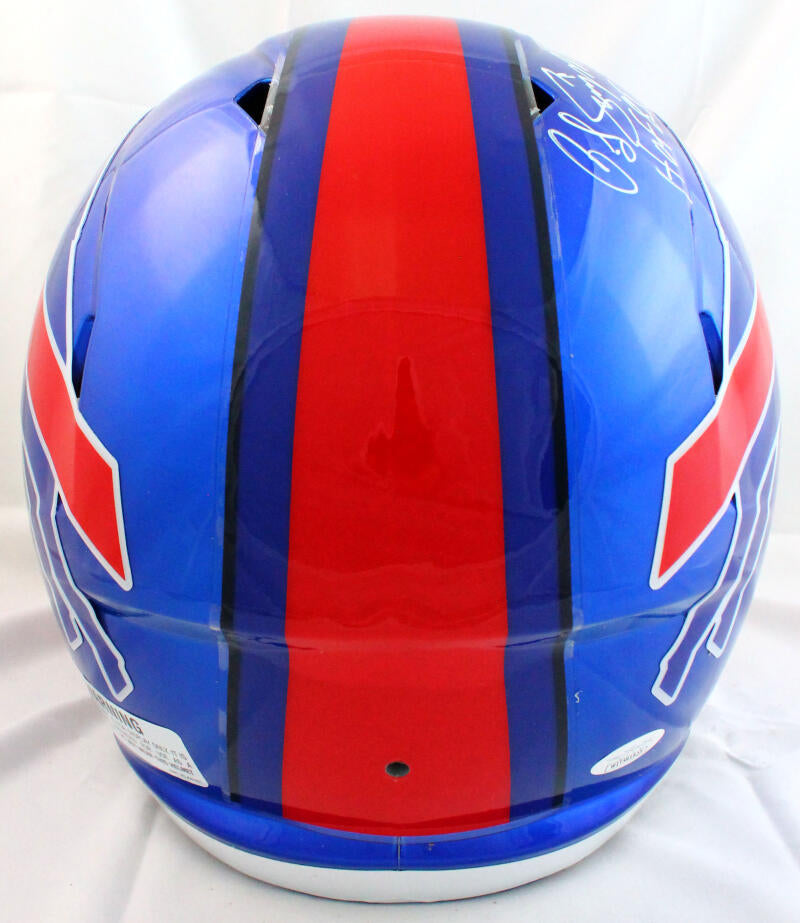 OJ Simpson Autographed Buffalo Bills F/S Flash Speed Helmet w/HOF-JSA W *White Image 4