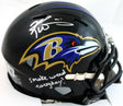 Ricky Williams Autographed Baltimore Ravens Speed Mini Helmet w/SWED-Beckett Hologram *Silver Image 1