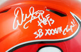 Warren Sapp Autographed Tampa Bay Buccaneers F/S Flash Speed Authentic Helmet w/2 insc.-Beckett W Hologram *White Image 2