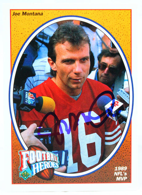 1991 UD Heroes #6 Joe Montana Auto SF 49ers Autograph Beckett Authenticated  Image 1