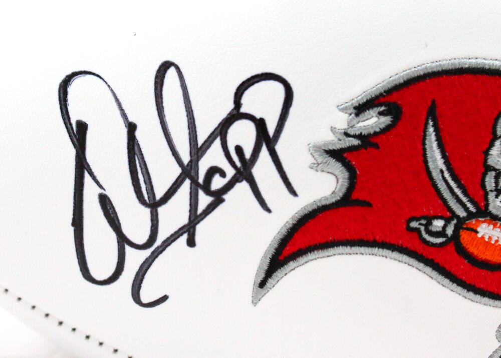 Warren Sapp Autographed Tampa Bay Buccaneers Logo Football w/ HOF-Beckett W Hologram *Black Image 2