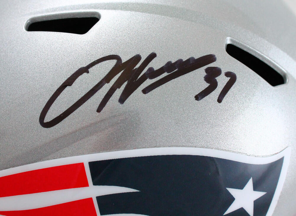 Damien Harris Autographed New England Patriots F/S Speed Helmet-Beckett W Hologram *Black Image 2