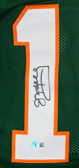 Jim Kelly Autographed Green College Style Jersey-Beckett W Hologram *Black Image 2