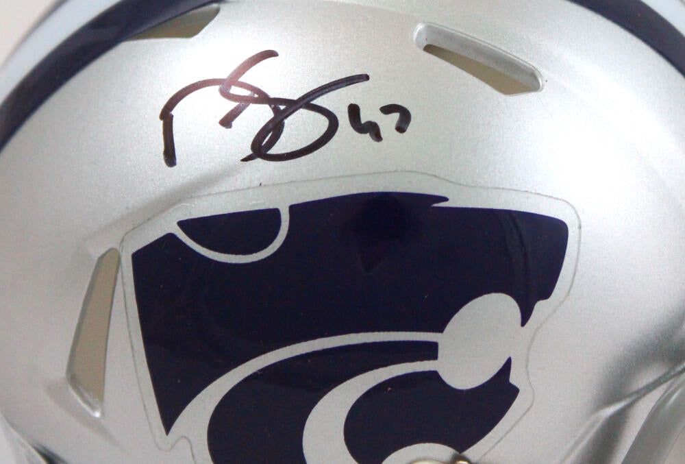 Darren Sproles Autographed Kansas State Speed Mini Helmet- Beckett W Hologram *Black Image 2