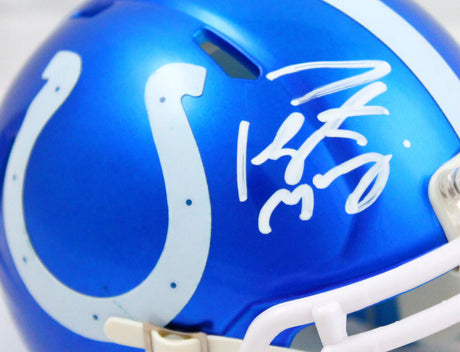 Peyton Manning Autographed Indianapolis Colts Flash Speed Mini Helmet-Fanatics Auth *White Image 2