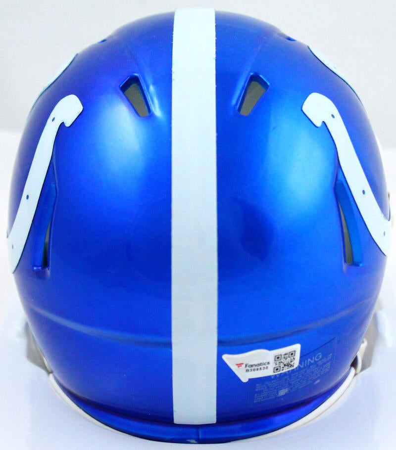 Peyton Manning Autographed Indianapolis Colts Flash Speed Mini Helmet-Fanatics Auth *White Image 3