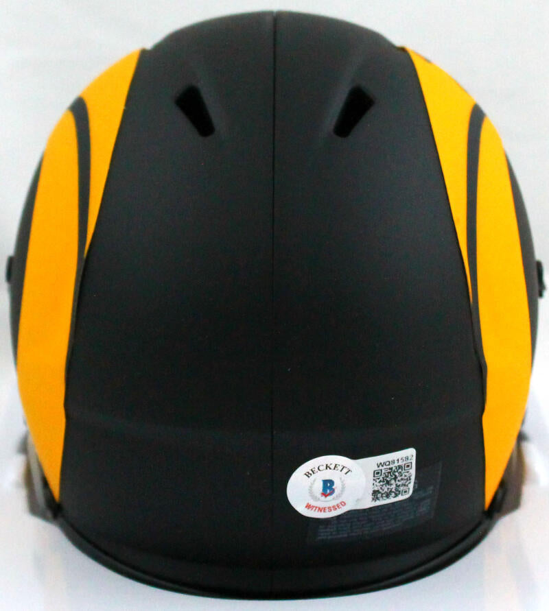 Cam Akers Autographed Los Angeles Rams Eclipse Speed Mini Helmet-Beckett W Hologram *Black Image 3