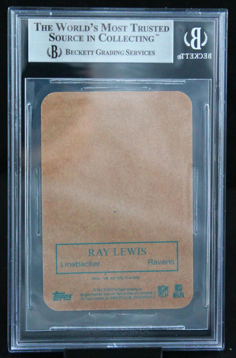 2013 Topps Archive 1970 Glossy #19 Ray Lewis Auto Ravens Autograph Beckett Auth Image 2