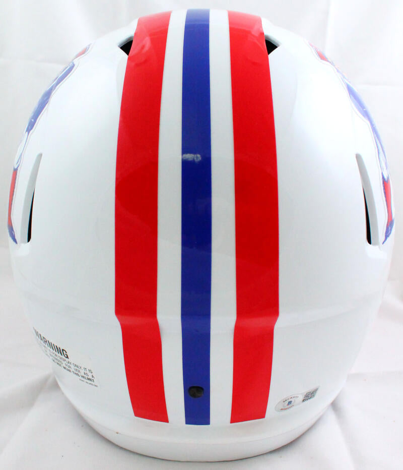 Ty Law Autographed New England Patriots F/S 90-92 Speed Helmet w/ HOF-Beckett W Hologram Image 4