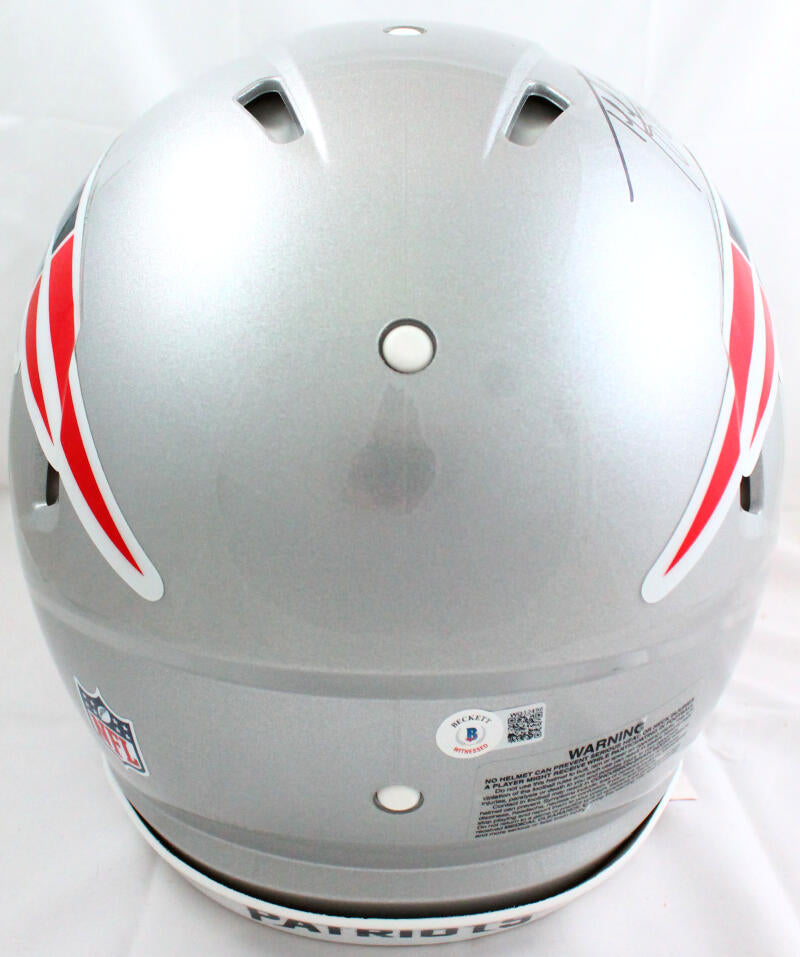 Ty Law Autographed Patriots F/S Speed Authentic Helmet w/HOF-Beckett W Hologram *Black Image 4
