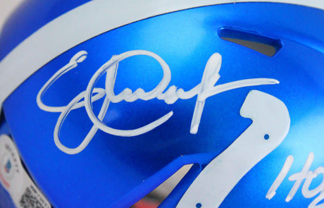 Eric Dickerson Autographed Indianapolis Colts Flash Speed Mini Helmet W/ HOF- Beckett W Hologram *White Image 2