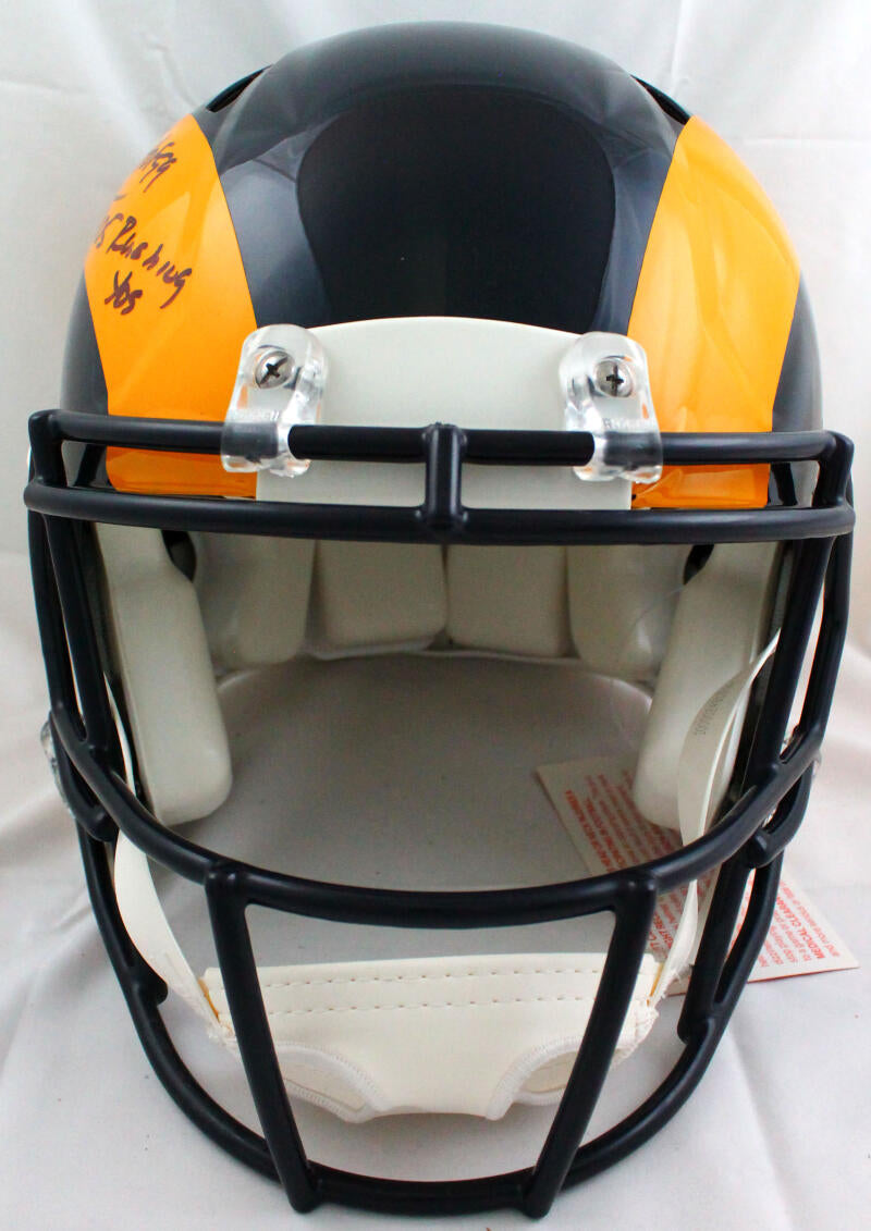 Eric Dickerson Autographed F/S LA Rams 81-99 Speed Authentic Helmet w/2Insc.-Beckett W Hologram *Black Image 3