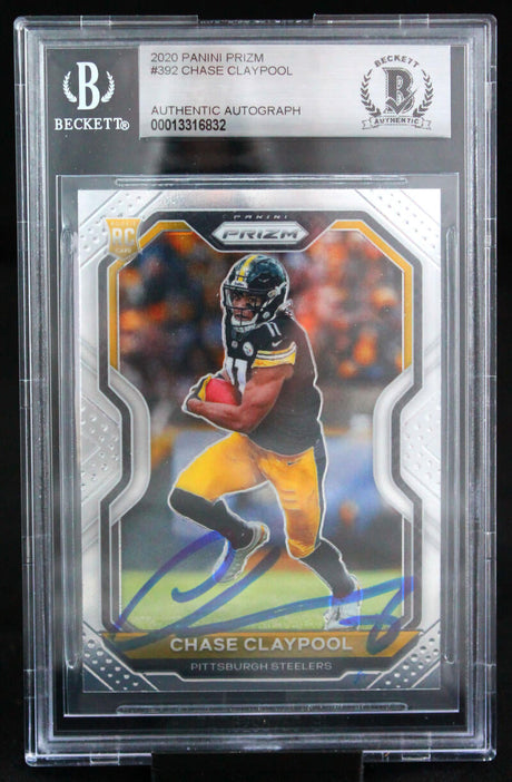2020 Panini Prizm #392 Chase Claypool Pittsburgh Steelers Autograph Beckett Auth Image 1