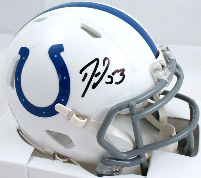 Darius Leonard Autographed Indianapolis Colts Speed Mini Helmet- JSA W Auth *Black Image 1