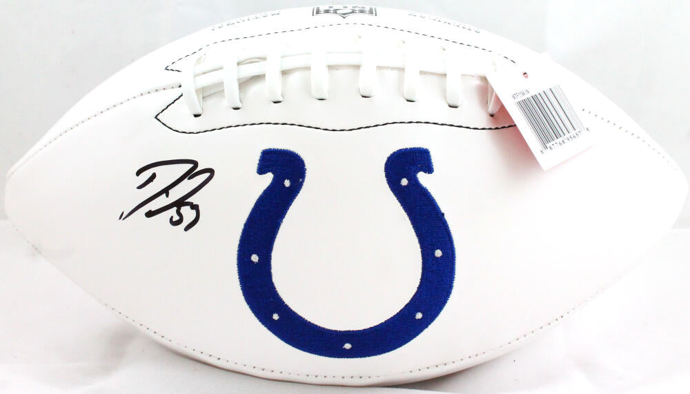 Darius Leonard Autographed Indianapolis Colts Wilson Logo Football - JSA W *Black Image 1