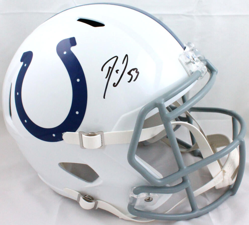 Darius Leonard Autographed F/S Indianapolis Colts Speed Helmet *front- JSA W *Black Image 1