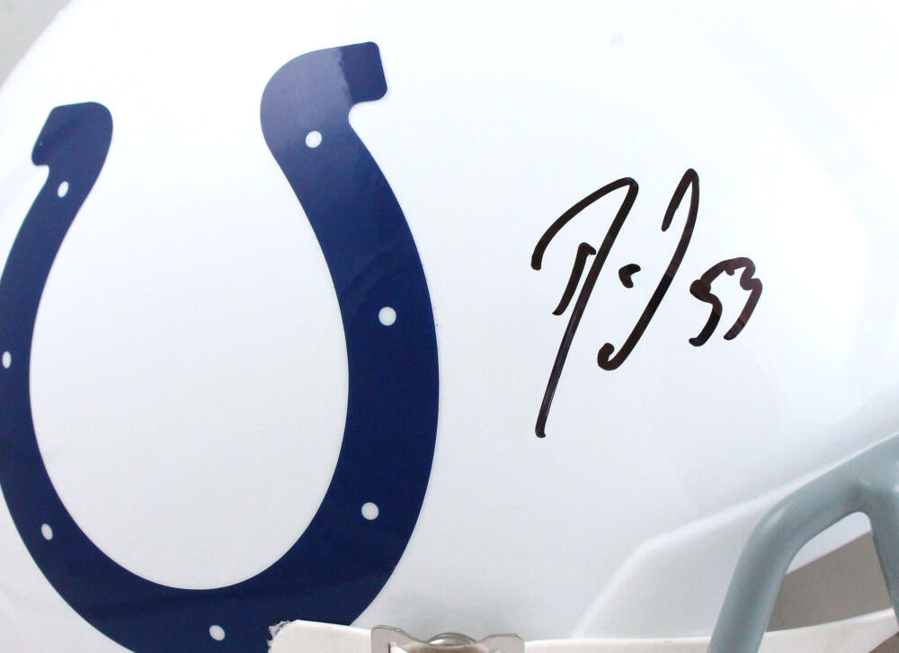 Darius Leonard Autographed F/S Indianapolis Colts Speed Helmet *front- JSA W *Black Image 2