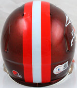Johnny Manziel Autographed Browns Flash Speed Mini Helmet w/Insc.-Beckett W Hologram *White Image 3