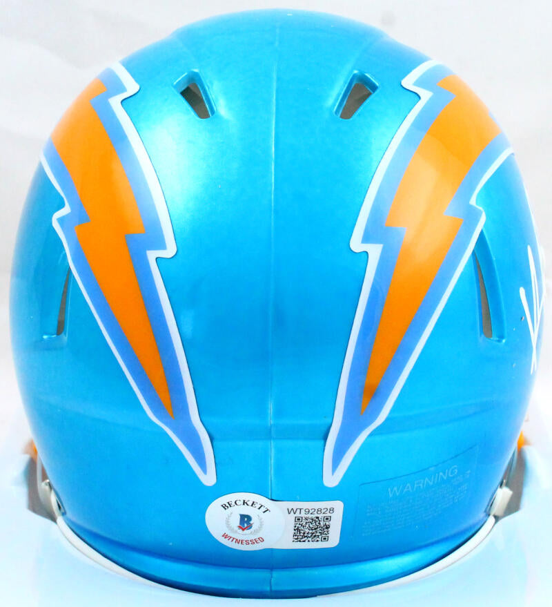 Keenan Allen Autographed LA Chargers Flash Speed Mini Helmet-Beckett W Hologram *White Image 3