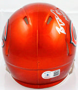 Brian Urlacher Autographed Chicago Bears Flash Speed Mini Helmet w/HOF-Beckett W Hologram *Silver Image 3