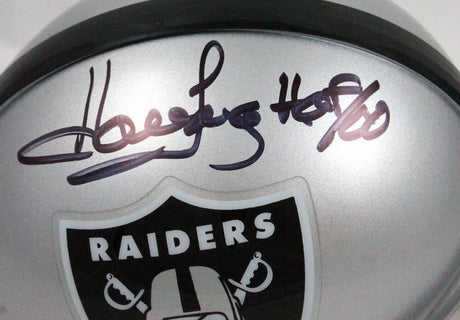 Howie Long Autographed Oakland Raiders Mini Helmet w/HOF-Beckett W Hologram *Black Image 2