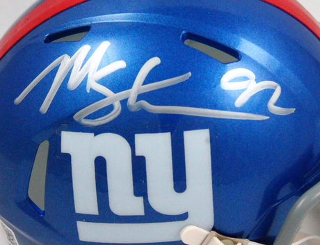 Michael Strahan Autographed New York Giants Speed Mini Helmet-Beckett W Hologram *Silver Image 2