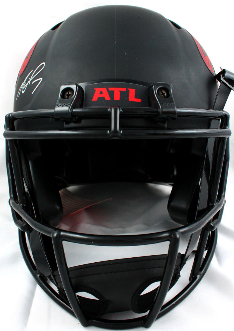 Michael Vick Autographed Atlanta Falcons F/S Eclipse Speed Authentic Helmet-Beckett W Hologram *Silver Image 4