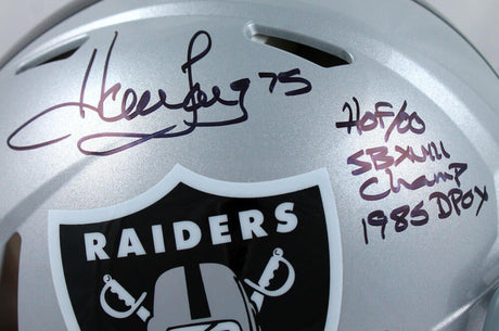 Howie Long Autographed Oakland Raiders F/S Speed Authentic Helmet w/3 insc.-Beckett W Hologram  Image 2