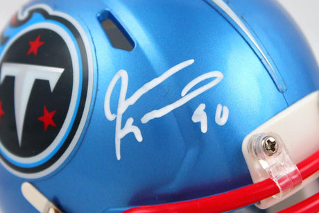 Jevon Kearse Autographed Tennessee Titans Flash Speed Mini Helmet-Beckett W Hologram *White Image 2