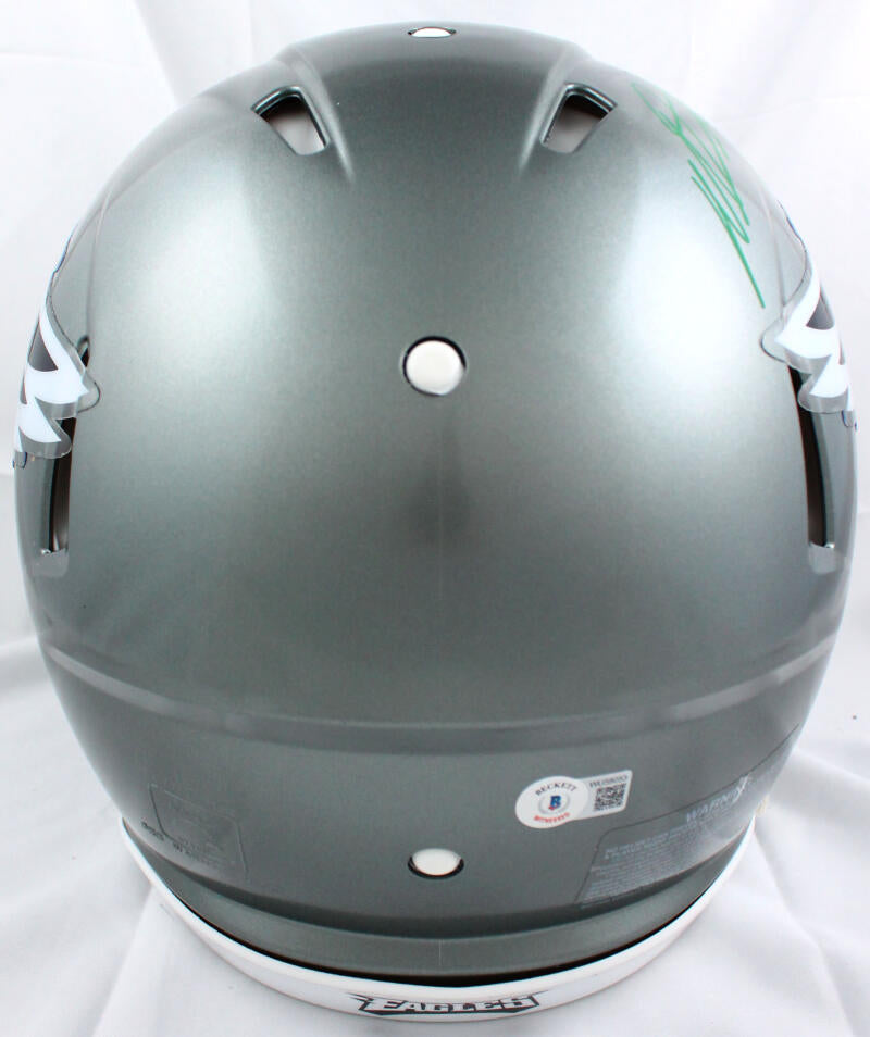 Miles Sanders Autographed Philadelphia Eagles F/S Flash Speed Authentic Helmet-Beckett W Hologram *Green Image 4