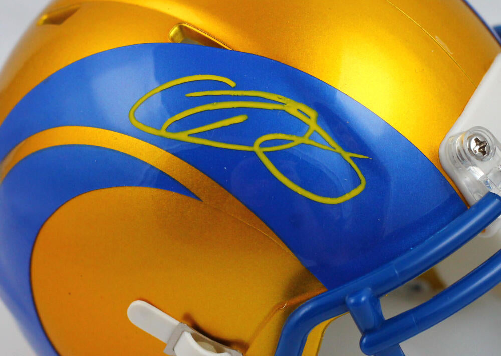 Odell Beckham Jr. Autographed Los Angeles Rams Flash Speed Mini Helmet-Beckett W Hologram *Yellow Image 2