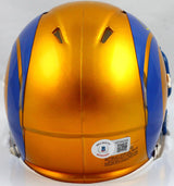 Odell Beckham Jr. Autographed Los Angeles Rams Flash Speed Mini Helmet-Beckett W Hologram *Yellow Image 3