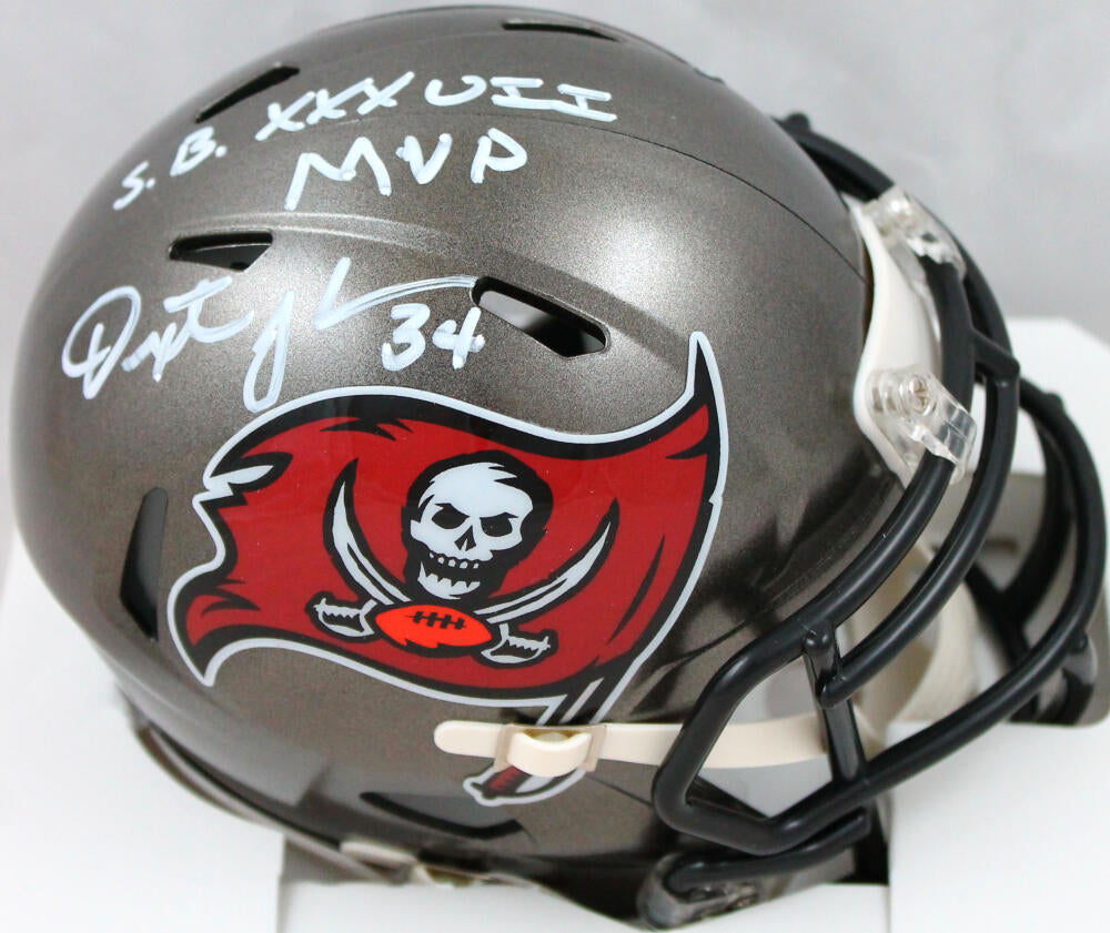 Dexter Jackson Autographed Tampa Bay Buccaneers Speed Mini Helmet w/SB MVP-Prova *White Image 1