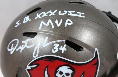 Dexter Jackson Autographed Tampa Bay Buccaneers Speed Mini Helmet w/SB MVP-Prova *White Image 2