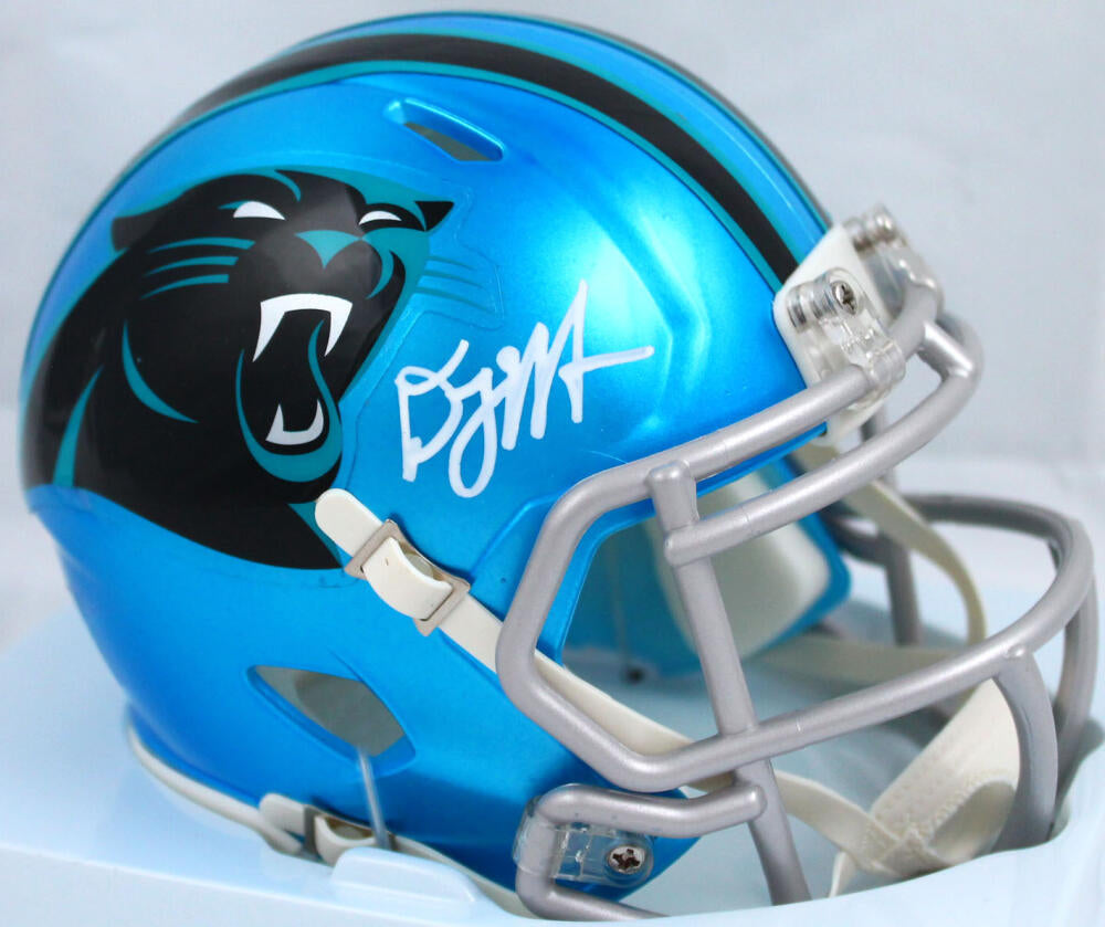DJ Moore Autographed Carolina Panthers Flash Speed Mini Helmet-Beckett W Hologram *White Image 1