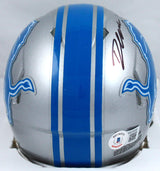 D'Andre Swift Autographed Detroit Lions Speed Mini Helmet-Beckett W Hologram *Black Image 3