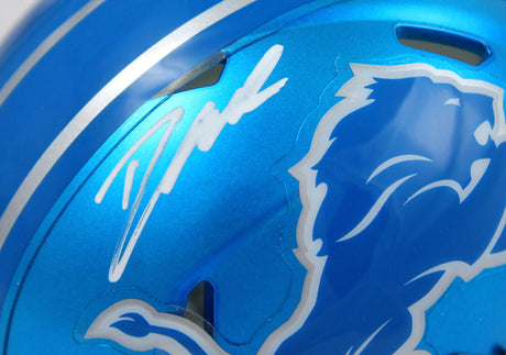 D'Andre Swift Autographed Detroit Lions Flash Speed Mini Helmet-Beckett W Hologram *White Image 2